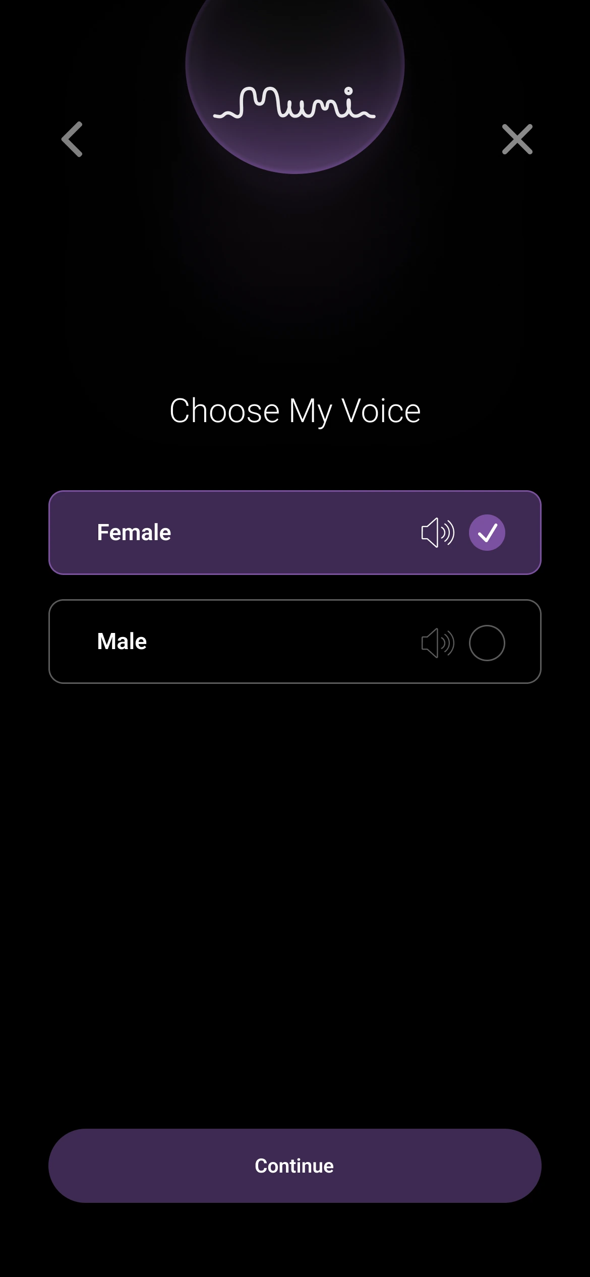 Choose Mumi's voice