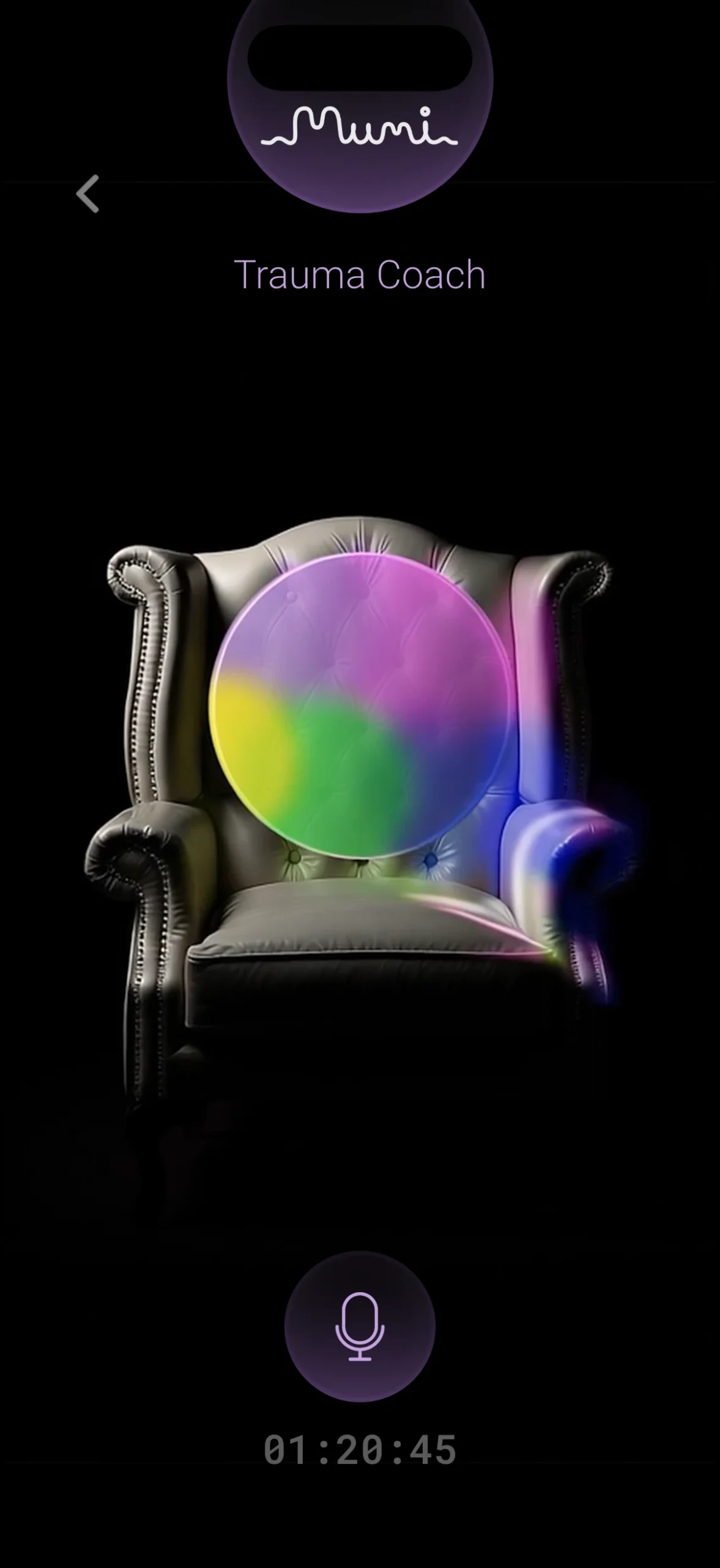 Click on mic button on the session screen